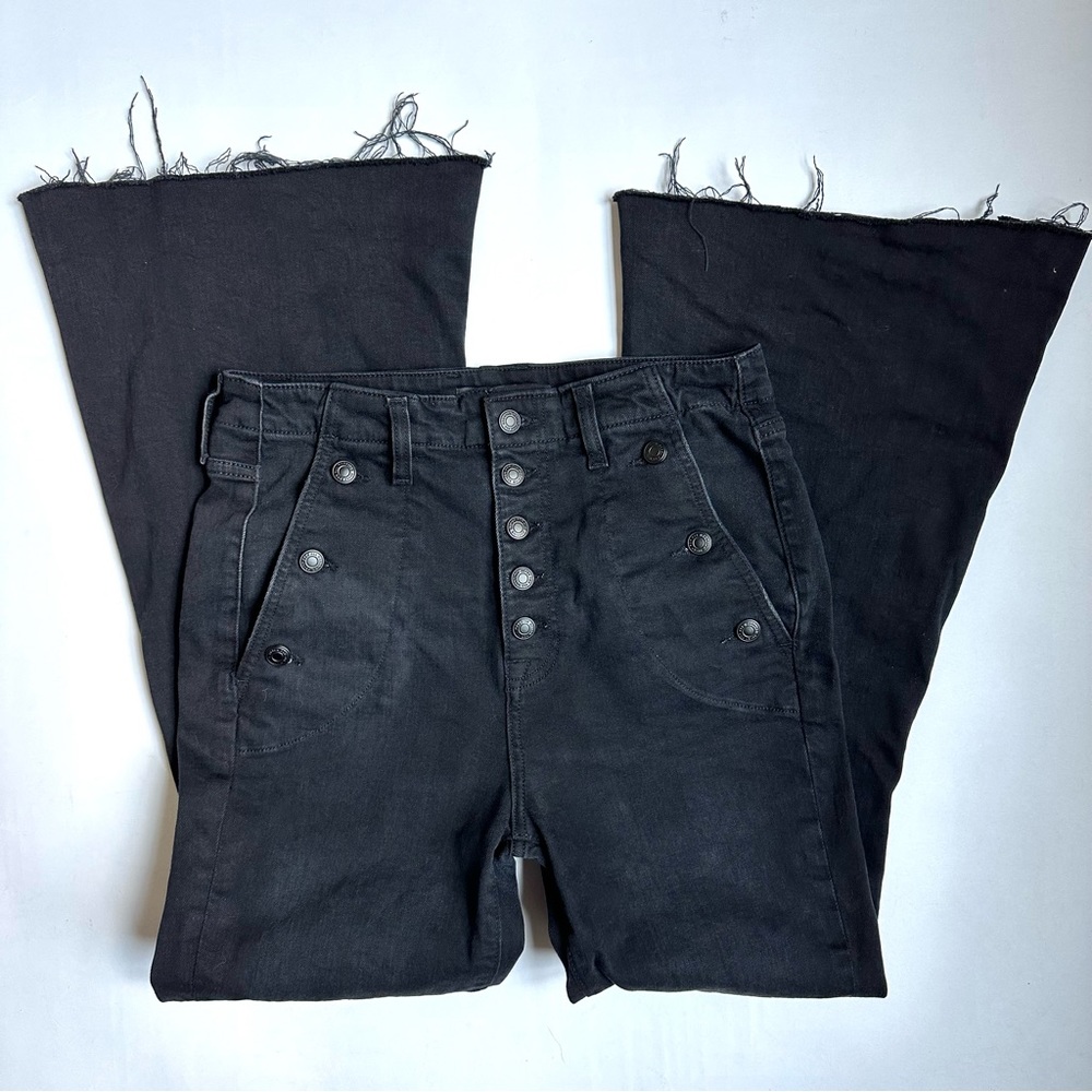 7 For All Mankind 7FAM Portia Megaflare Women’s Jeans in Black 30